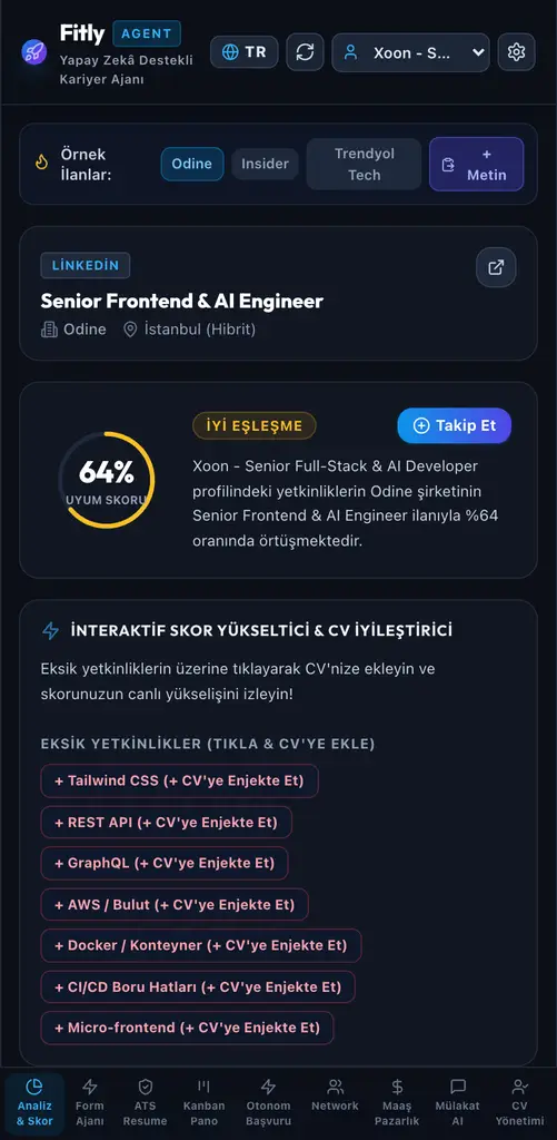 Fitly product screen